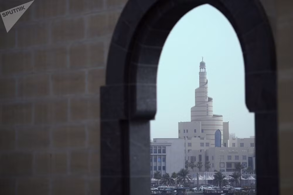 Bức ảnh chụp Fanar – Trung tâm Văn hóa Hồi giáo Qatar ở thủ đô Doha.