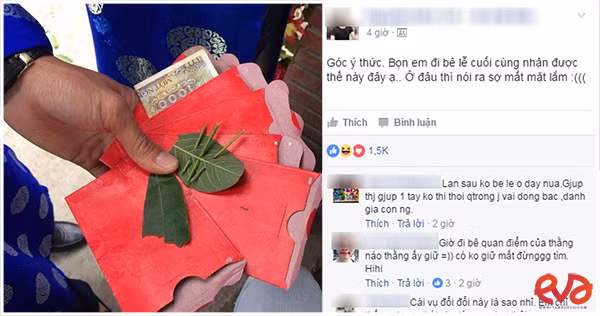 Trước đó, một chàng trai khác cũng phải nói lời cay đắng khi nhận được một chiếc phong bao lì xì mà bên trong là "ba que xỏ lá" theo đúng nghĩa đen.