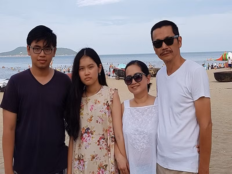 Tổ ấm hạnh phúc của nghệ sĩ Trung Anh được nhiều người ngưỡng mộ. Ảnh: FBNV