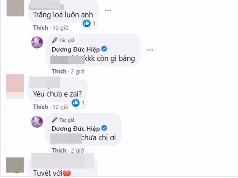 Một số cư dân mạng cho rằng Hiệp Gà và cô gái lạ mặt chỉ là bạn bè khi nam diễn viên để lại bình luận: "Chưa chị ơi" khi được một người hỏi: "Yêu chưa em trai?".