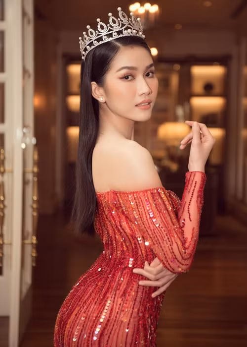 Với nhan sắc nổi bật, bắn tiếng Pháp và Anh như gió, nàng á hậu được nhiều khán giả đặt kỳ vọng tiếp nối thành tích của Hoa hậu Hòa bình Quốc tế 2021 Thùy Tiên. Ảnh: FB Phương Anh