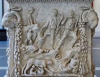 Romulus và Remus trở lại nơi được con sói cái nuôi dưỡng để xây dựng một thành phố và đặt tên là Rome.