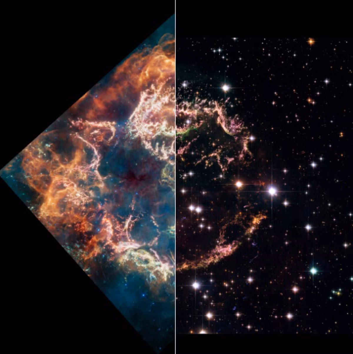Những dải sáng màu xanh lục bí ẩn chạy dọc theo phía bên phải của àn dư siêu tân tinh như Cassiopeia A đang được giới nghiên cứu nỗ lực làm sáng tỏ nguồn gốc.