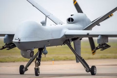 Các quan chức Mỹ hy vọng, thỏa thuận xuất khẩu UAV MQ-9B sẽ trở thành điểm nhấn trong chuyến thăm của họ tới Ấn Độ. Tuy nhiên, hai nước mới chỉ ký "Thỏa thuận hợp tác và trao đổi cơ bản (BECA)" về trao đổi thông tin địa lý. Ảnh: UAV MQ-9B. Nguồn: Wikipedia.