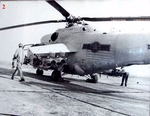 Sức mang vác vũ khí của trực thăng tấn công Mi-24 cũng rất đáng nể khi nó mang theo được tối đa 10 quả bom 100 kg hoặc 4 quả bom 250 kg. Nguồn ảnh: TL.
