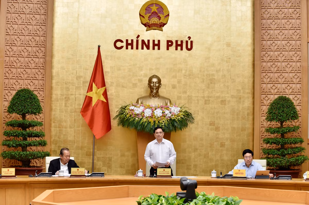 Thu tuong Pham Minh Chinh chu tri phien hop Chinh phu sau kien toan