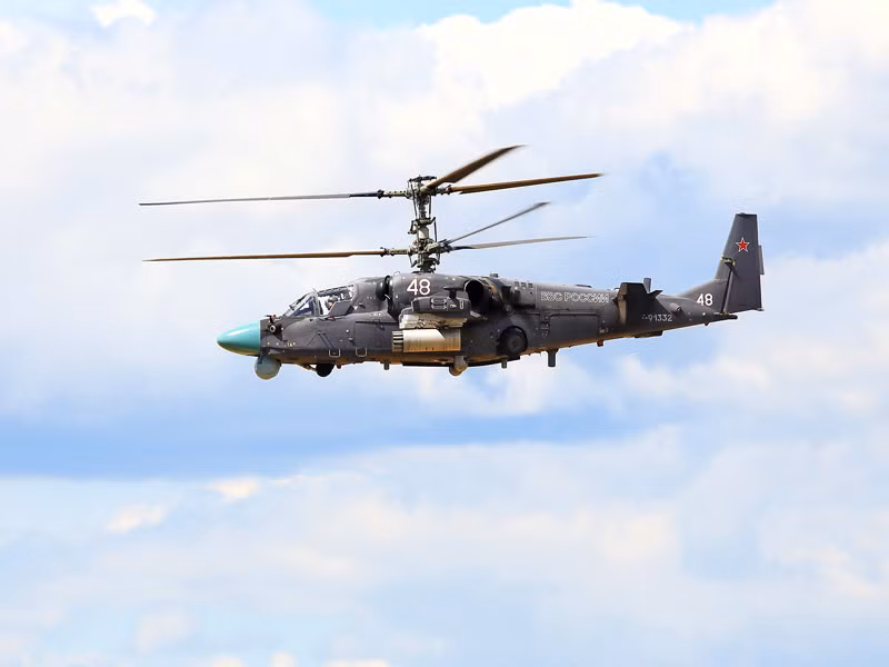 Tham gia trình diễn chắc chắn sẽ không vắng mặt loại trực thăng "Cá sấu chúa" Ka-52 ‘Alligator’.