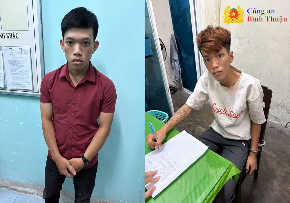 Bat 2 doi tuong cuop giat dien thoai o Binh Thuan