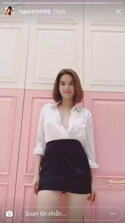 Ngoc Trinh mai me quay clip gap su co lo vong 1