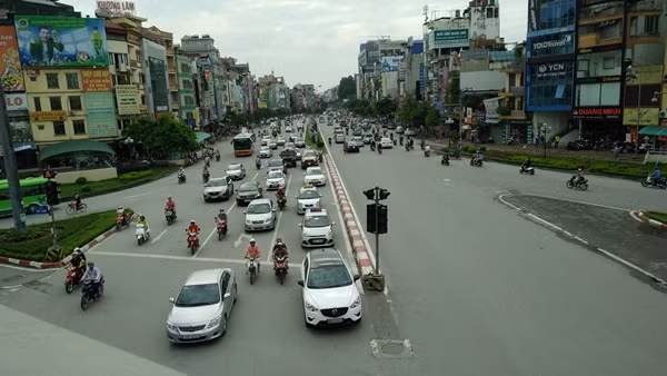 Đường Trường Chinh không xảy ra tình trạng ùn tắc.