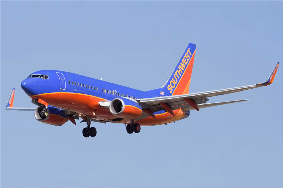 7. Southwest Airlines, giá trị thương hiệu là 3,45 tỷ USD. Hãng hàng không Southwest là hãng hàng không giá rẻ lớn nhất tại Mỹ. Southwest sở hữu số lượng máy bay nhiều thứ 3 trên thế giới, với 539 chiếc Boeing 737.