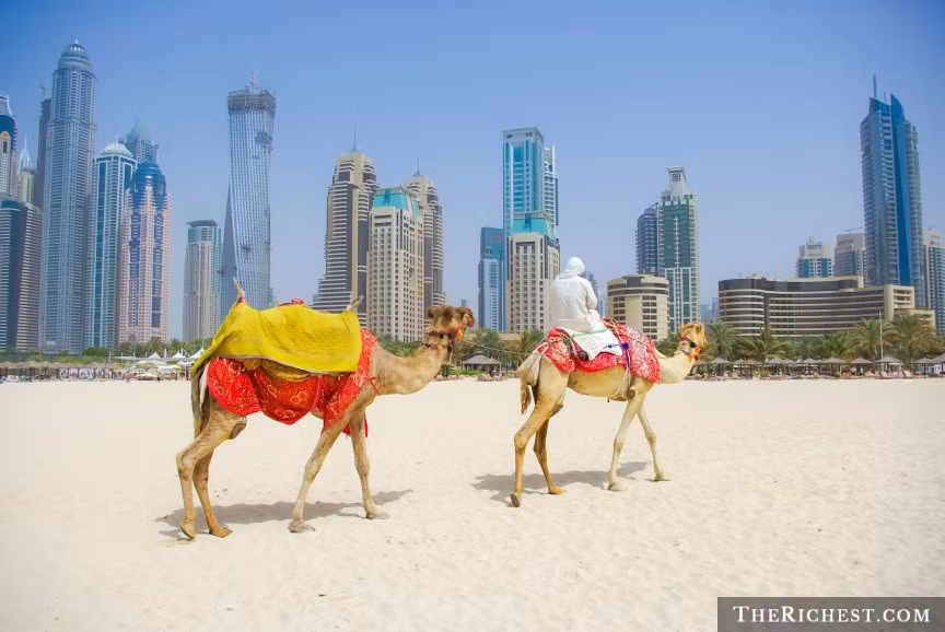 Tất cả mọi thứ ở Dubai đều cần được làm mát: Nằm giữa một vùng sa mạc, Dubai thường xuyên phải hứng chịu những cơn bão cát và nhiệt độ đôi khi tăng cao đến trên 120 độ. Nếu không được làm mát liên tục, các tòa nhà ở Dubai có thể “tan chảy” dưới cái nóng khắc nghiệt. Vì vậy, các kỹ sư xây dựng đã lắp đặt hệ thống làm mát thẳng đứng sử dụng máy bơm cực mạnh để đẩy nước lên trên các tòa nhà để làm mát.