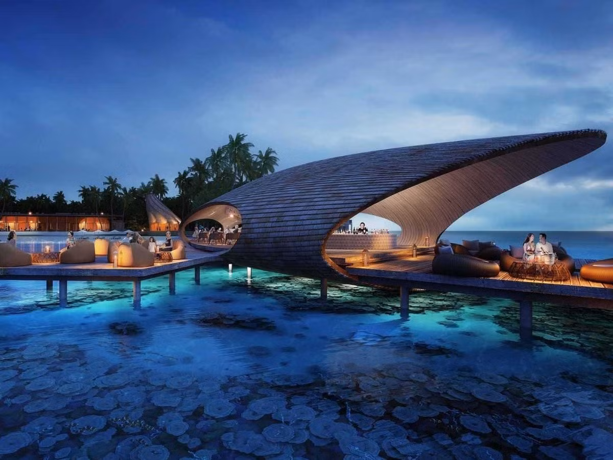 Khu resort Vommuli Eco Awareness, công trình của công ty kiến trúc WOW (Maldives). Hạng mục đề cử: Công trình vui chơi giải trí.