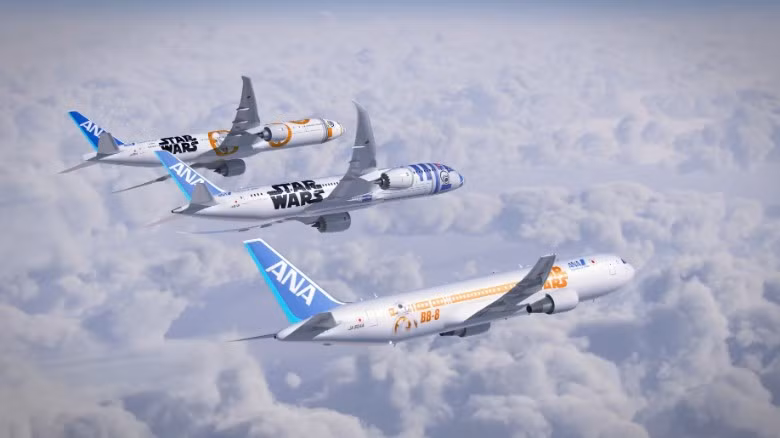 Theo công bố từ hãng ANA, chiếc R2-D2 phục vụ các hành trình bay giữa Nhật Bản tới các thành phố ở Mỹ, châu Âu, Australia, Trung Quốc và Indonesia.