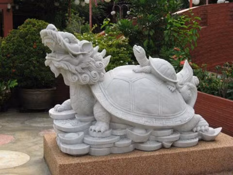 Rùa đá tượng trưng cho sự bền vững chuyên dùng trấn yểm hung khí và giúp vượng tài lộc.