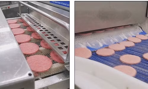 Mỗi nhà máy của McDonald’s có hàng chục dây chuyền cắt thịt và làm bánh burger hoạt động liên tục.
