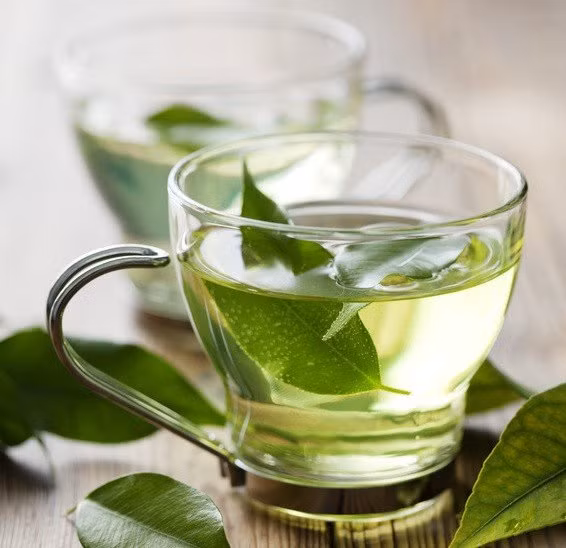 3. Dầu gội lá trà xanh. Lá trà xanh giúp tóc sạch nhờn, mượt tóc và quan trọng là trị gàu hiệu quả. Ảnh: bloganchoi.com.