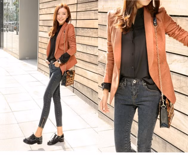 2. Blazer màu sáng: Blazer là trang phục áo khoác vô cùng hợp thời, tiện dụng trong mọi hoàn cảnh. Tươi vui, nổi bật, trẻ trung, cá tính, bạn sẽ trở nên cực kỳ cuốn hút và duyên dáng nơi công sở mà chẳng cần phải mặc lên người quá nhiều màu sắc hay họa tiết. Ảnh: xonxen.net.