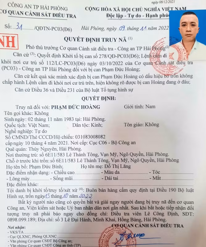 Truy nã đối tượng buôn lậu thuốc COVID-19 Truy na doi tuong buon lau thuoc COVID-19