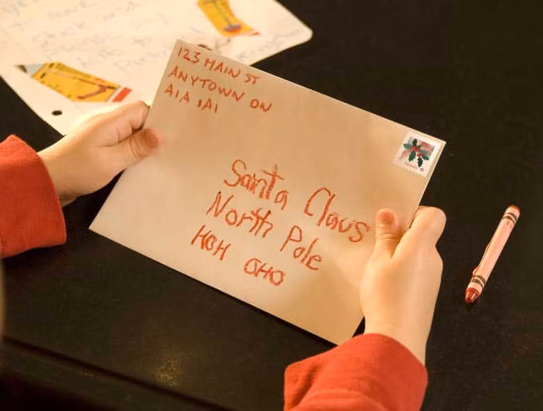 Có một bưu điện chuyên nhận và gửi trả lại các em nhỏ đã viết thư cho ông già Noel ở Canada. Mã số của bưu điện này là HOH OHO.