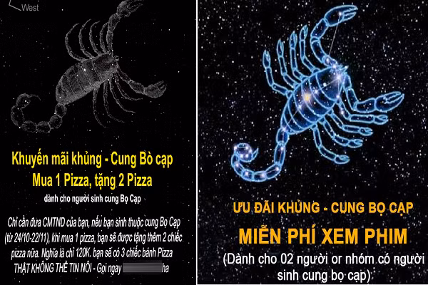 Trào lưu cô giáo cung bọ cạp đã tạo nên một cơn "sốt" ăn theo rầm rộ. Chỉ trong vài ngày, hàng loạt cửa hàng tung khuyến mại, ưu đãi hút khách. Mua một tặng hai pizza, miễn phí vé xem phim cho khách cung bọ cạp là một trong nhiều "chiêu" kinh doanh gây sự chú ý gần đây.