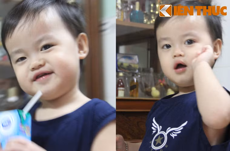 Nét duyên dáng đáng yêu của "anh ba" khi được chụp ảnh.
