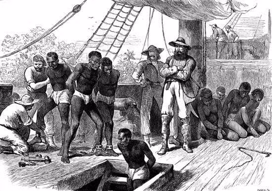 Trong thời gian từ năm 1525 - 1866, 12,5 triệu người dân châu Phi bị bán làm nô lệ. Những nô lệ này được đưa tới Mỹ, Caribê và Nam Mỹ.