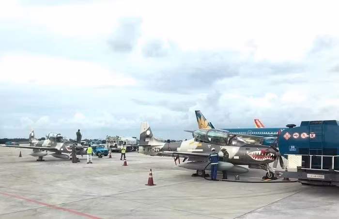 Phi doi cuong kich A29 Super Tucano bat ngo xuat hien o Viet Nam