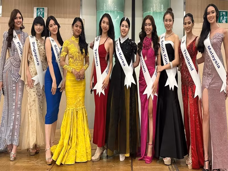 Ở sân chơi nhan sắc quốc tế, Hà Phương ra về tay trắng. Ảnh: FBNV.