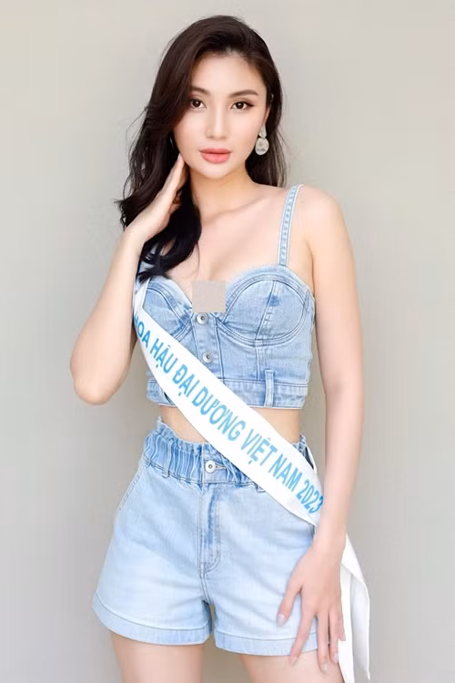 Võ Thị Tuyết Nhi sinh năm 1997, cao 1m75, có số đo ba vòng 83-63-91 cm. Cô giành danh hiệu á hậu 3 Hoa hậu Đại dương Việt Nam 2023. Ảnh: Hoa hậu Đại dương Việt Nam.