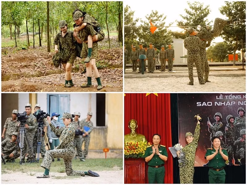 Kỳ Duyên lăn xả khi tham gia các gameshow như Sao nhập ngũ, Cuộc đua kỳ thú. Ở chương trình Sao nhập ngũ 2021, trong các thử thách, nàng hoa hậu sinh năm 1996 thể hiện được sự quyết tâm, dẻo dai. Nhờ vậy, Kỳ Duyên chiến thắng Sao nhập ngũ. Kỳ Duyên cũng có những bước tiến khi lấn sân làm người mẫu, làm huấn luyện viên các chương trình The Look 2017, The Face Vietnam 2023. Ảnh: FBNV.