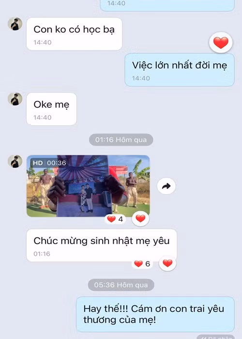 Mới đây, để mừng sinh nhật mẹ, Gia Bảo thuê một nhóm người nước ngoài gồm: 1 cô gái cầm ảnh hai mẹ con Thảo Vân cùng 7 chàng trai trẻ nhảy múa.