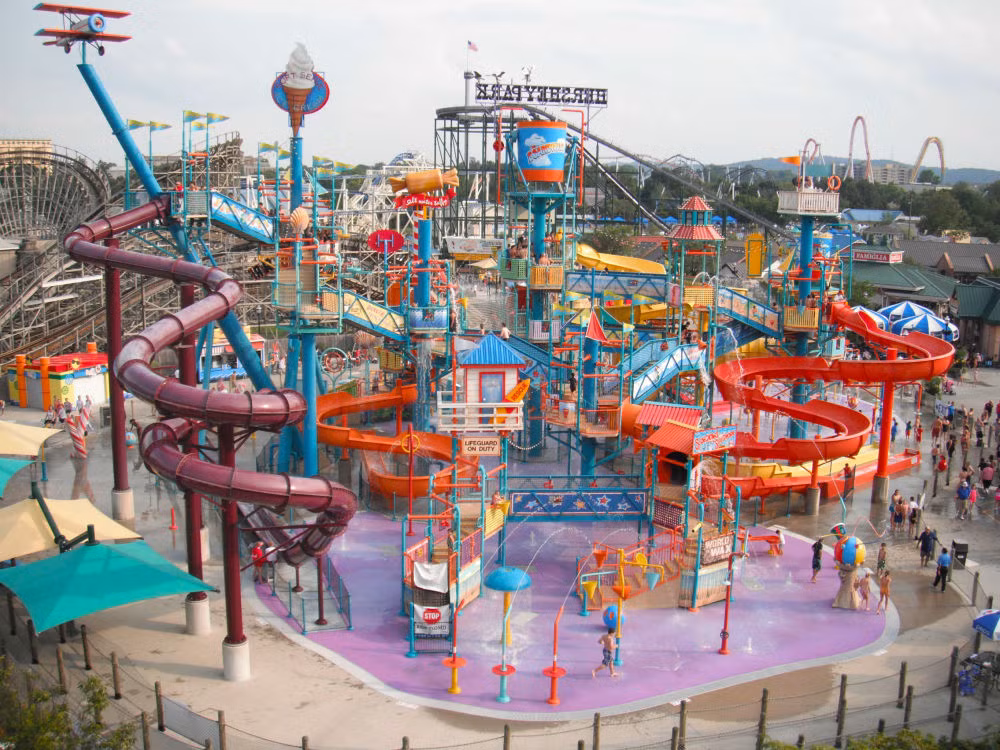 Công viên giải trí với đủ các trò chơi cho du khách tại Hershey, bang Pennsylvania, Mỹ.