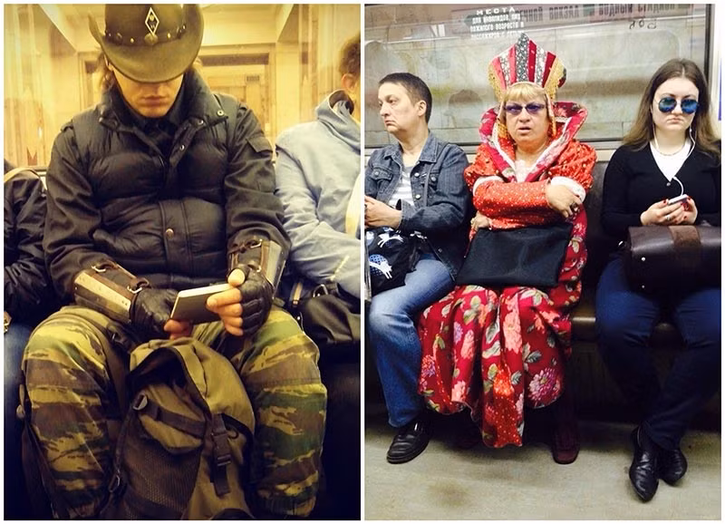 Chet cuoi thoi trang tren tau dien ngam Nga nam 2017