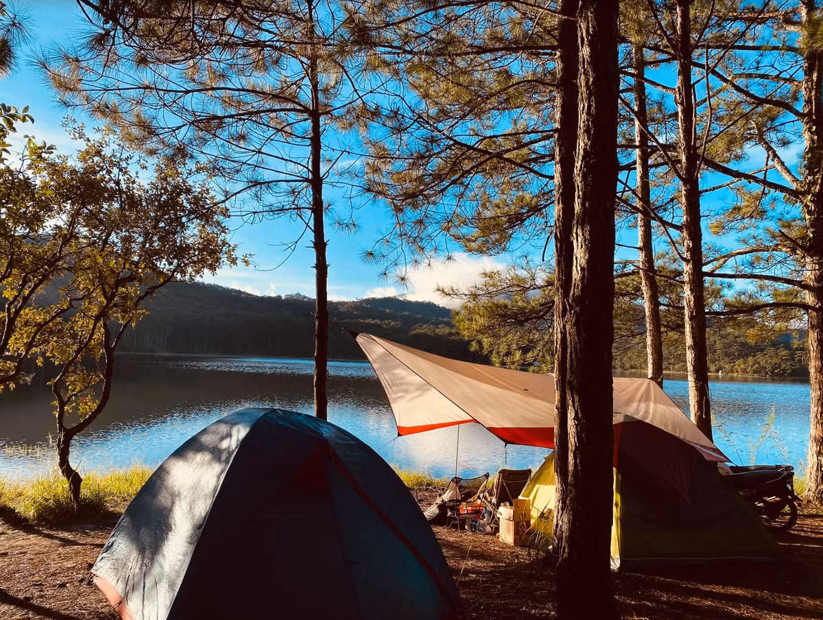 Trai nghiem camping, thuong canh dai ngan Tay Nguyen