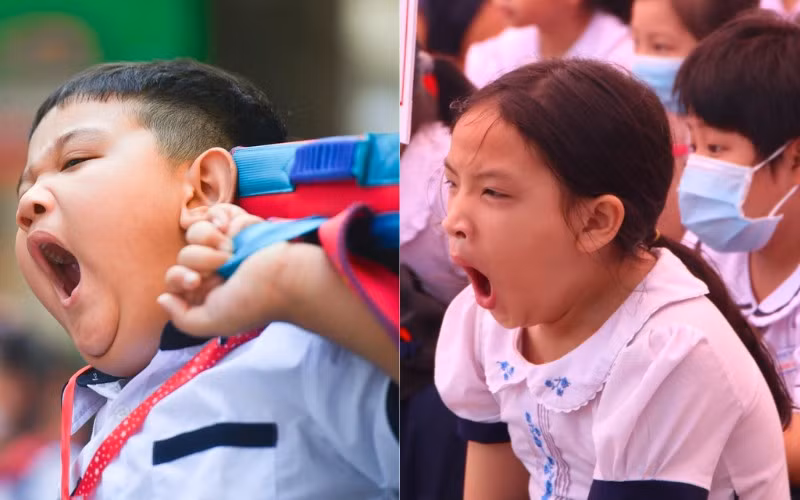 Nhiều phụ huynh không khỏi bật cười trước khoảnh khắc "khó đỡ" của các con ngày khai giảng.