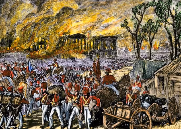 Tổng thống James Madison cùng các quan chức khác nhanh chóng di chuyển đến nơi an toàn ở Virginia.