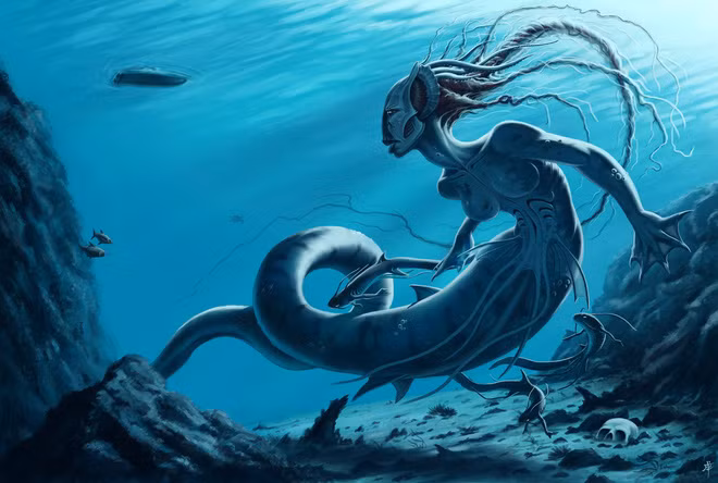 Trong suốt nhiều thế kỷ qua, dân gian lưu truyền một số giai thoại "hắc ám" về nàng tiên cá. Thần thoại châu Âu có mô tả về nàng tiên cá có giọng hát tuyệt vời.