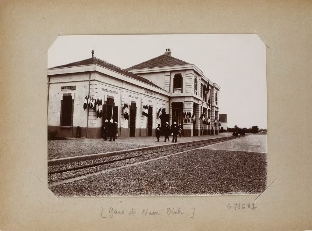 Ga Nam Định, khoảng năm 1900.
