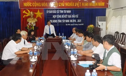 Ủy ban Bầu cử tỉnh Tây Ninh tổ chức phiên họp công bố kết quả bầu cử và danh sách những người trúng cử đại biểu Hội đồng nhân dân tỉnh Tây Ninh khóa IX.