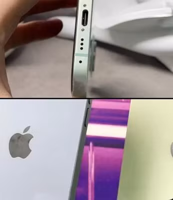 Hình ảnh rò rỉ cũng cho thấy cổng USB-C của iPhone 15 được phủ màu giống với vỏ máy.