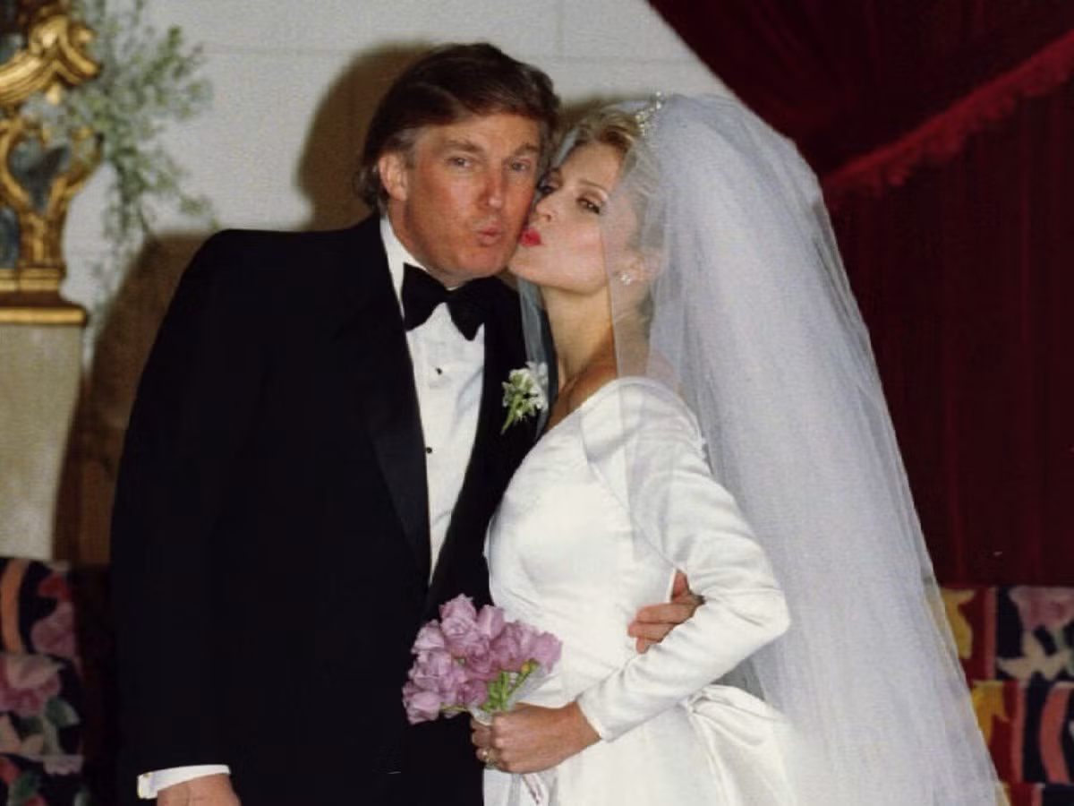 Ảnh cưới của ông Trump với người vợ thứ hai, Maples. Ảnh: BI.