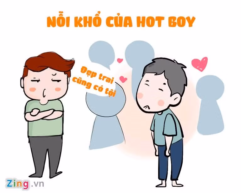 Không chỉ có "team ế", hội hot boy trong ngày này cũng gặp không ít rắc rối khi bị nhiều cô gái vây quanh đòi quà.