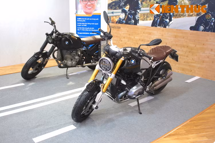 BMW R90/6 tự tin "so dáng" cùng "hậu duệ" BMW R nine T của Thế kỷ 21 tại triển lãm BMW World Vietnam 2016.