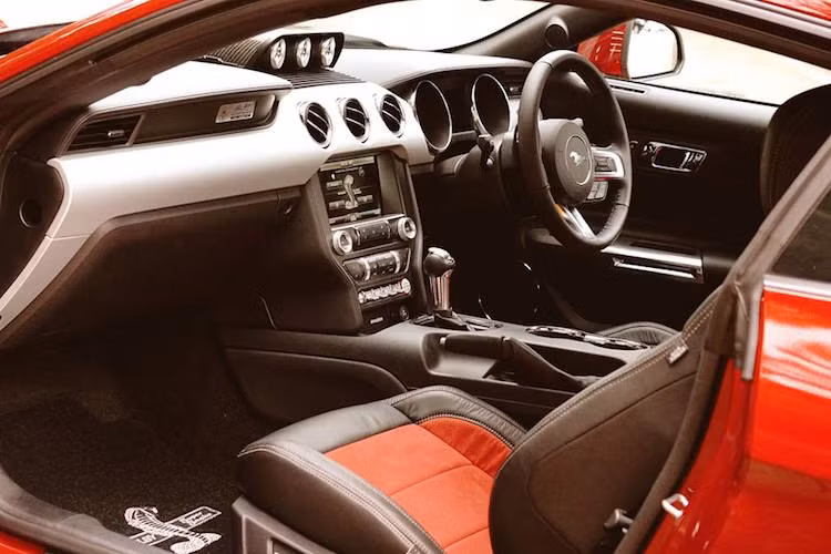 Có nội thất không khác biệt nhiều so với những phiên bản Ford Mustang thường, điểm đặc biệt của Shelby Snake là sự xuất hiện của 3 đồng hồ chỉ báo mới nằm trên bảng táp-lô để theo dõi nhiệt độ và áp suất siêu nạp. Tay lái của chiếc xe đã được chuyển sang bên phải để phù hợp với thị trường Úc, Anh hay một số nước tay lái nghịch khác.