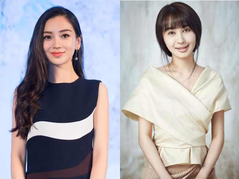Lý Phi Nhi và Angelababy đều vướng nghi vấn phẫu thuật thẩm mỹ.