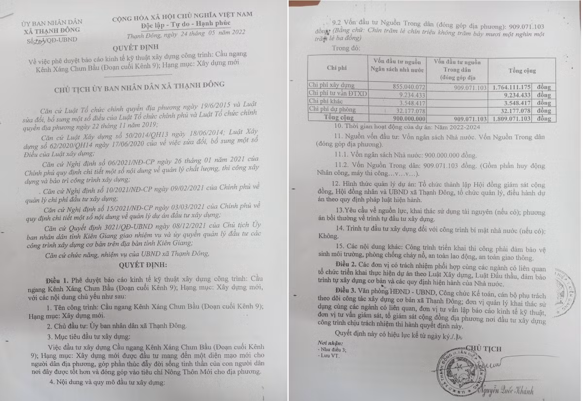 Kien Giang: Thanh toan 100% vat tu, sau 01 nam cau van chua xong