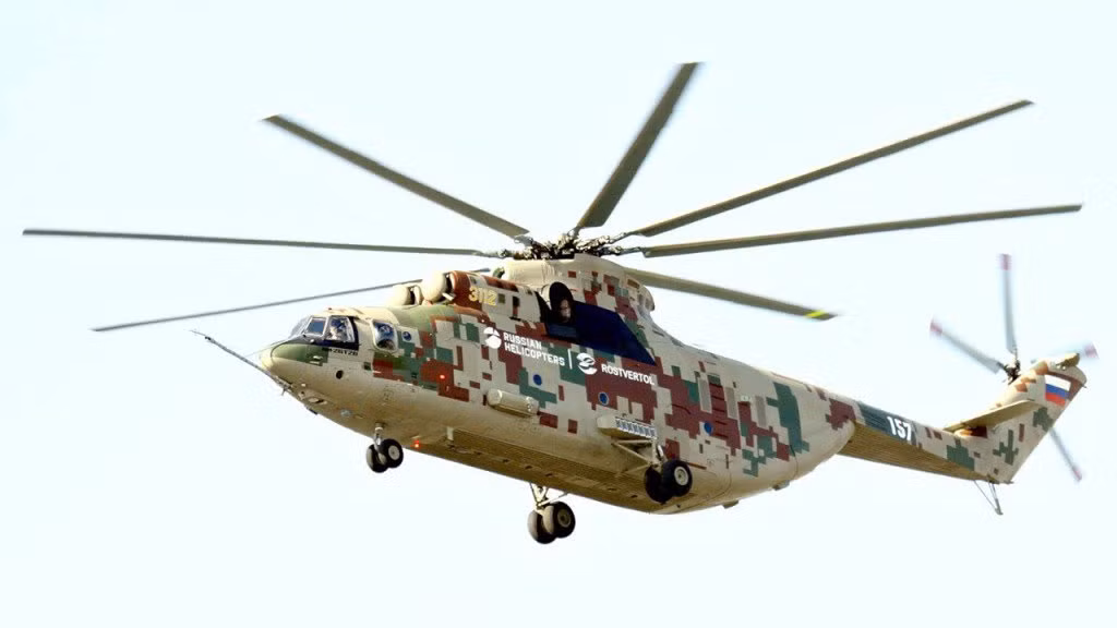 Hay như sự nâng cấp trong phòng thủ, với tổ hợp phòng không Vitebsk mới, Mi-26T2V sẽ mang cho mình khả năng thoát ra các loạt không kích đánh chặn hướng về nó, ví dụ như các hệ thống tên lửa phòng không của địch.