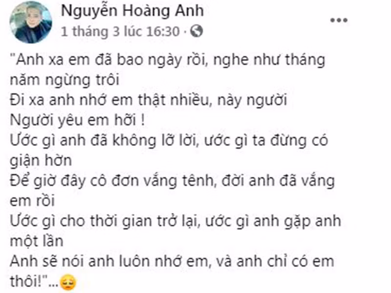 Mặc ồn ào giữa Quỳnh Như và Thúy Nga, Hoàng Anh đăng nhiều status thả thính trên trang cá nhân.
