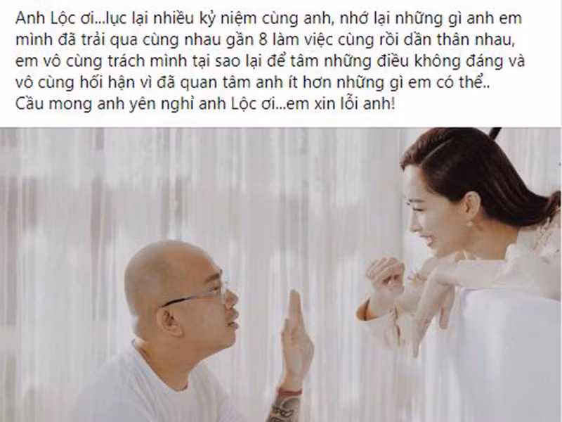 Tối ngày 9/3, sao Việt hay tin “phù thủy makeup” Minh Lộc qua đời. Theo một nguồn tin, gia đình không chia sẻ rộng rãi việc chuyên gia trang điểm này ra đi cách đây 2 tuần. Biết tin dữ, Hoa hậu Thu Thảo rất bàng hoàng. Cô còn trách bản thân vì quan tâm anh ít hơn những gì cô có thể. “Em xin lỗi anh”, Thu Thảo viết.